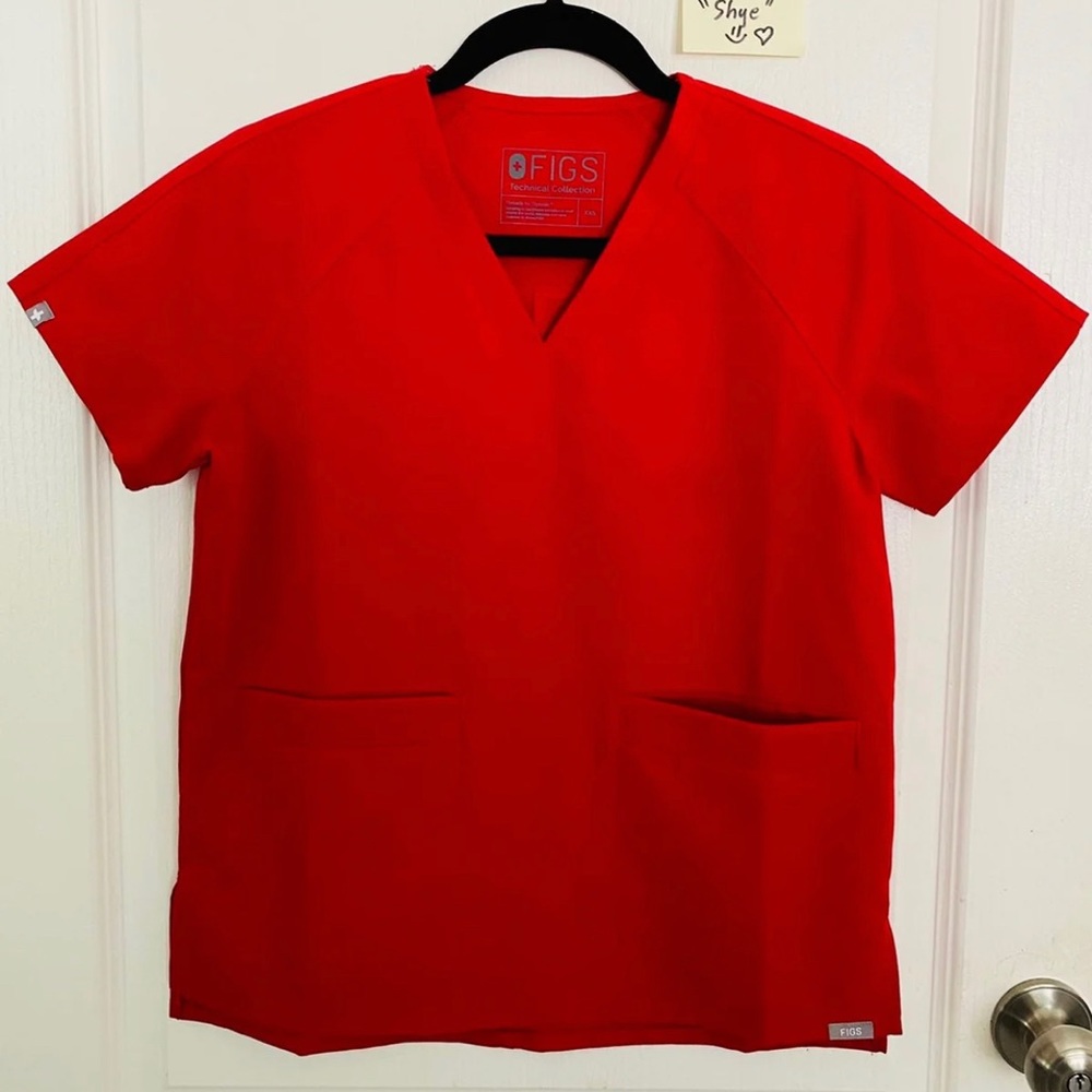 SOLD!!! Figs Red Delmas Scrub Top